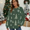 thumbnail image 2 of Christmas Sweatshirts for Women Long Sleeve Round Neck Xmas Graphic Trendy 2026 Casual Loose Pullover Tops (XXL, White), 2 of 6