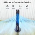 thumbnail image 3 of 42" Tower Fan, Oscillating Tower Fan With 3 Modes, 4 Wind Speeds, 12H Timers, 90°Oscillation & 135° Vertical, Standing Fans For Home, 3 of 5