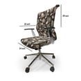 thumbnail image 4 of Ambesonne Palm Office Chair Cover Stretchable High Back, Tropical Flora on Exotic Leaf, Charcoal Grey Blush, 4 of 6
