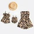 thumbnail image 2 of IBTOM CASTLE Mommy and Me Dresses Outfits Floral Sling Family Matching Romper V Neck Clothes Suit Set for Mother and Daughter 12-18 Months Yellow Bustier Leopard, 2 of 7