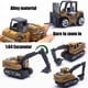 thumbnail image 5 of Juego de modelos de vehículos de ingeniería de aleación para excavadora, carretilla elevadora, máquina apiladora, modelo de coche sin batería, regalo para niños, 5 of 6