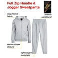 thumbnail image 2 of Quad Seven Boys' Fleece Jogger Set - 2 Piece Basic Solid Full Zip Hoodie and Sweatpants (Sizes: 8-18), 2 of 8