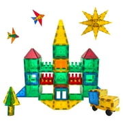 Tytan Magnetic Toy Learning Tiles,100 Pieces, STEM Certified W/ Car & Carrying Bag | Kids Ages 3+