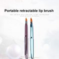 thumbnail image 2 of Makeup Brushes, Portable Artificial Fiber Cosmetic Lipstick Mini Retractable Makeup Lip Brush Random Color, 2 of 8