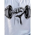 thumbnail image 4 of Estampado de mancuernas, camiseta sin mangas con diseño gráfico para hombres, chaleco cómodo informal, camisas sin mangas para el verano, camiseta de ropa para hombres, 4 of 4