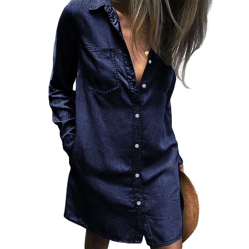 baggy denim shirt