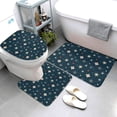 thumbnail image 3 of Bathroom Rugs Sets 3 Piece - Christmas Snowflakes1 Absorbent Non Slip Bath Mats, U-Shape Toilet Lid Cover, Contour Mat, Soft Washable Shower Mats Bath Rug Mat for Bathroom Tub Toilet, 3 of 7