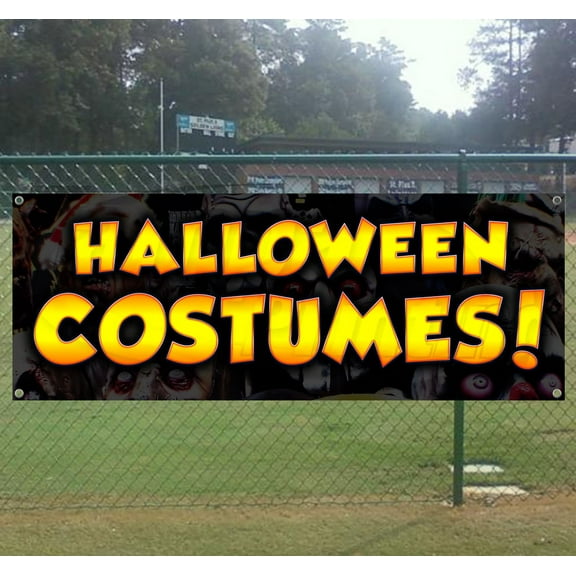 Halloween Costumes 13 oz Vinyl Banner With Metal Grommets