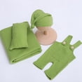 thumbnail image 5 of Juego de 4 piezas de accesorios para bebés, pantalones con imagen, conjunto Verde perfke accesorios de fotografía, 5 of 5