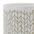 thumbnail image 4 of 8" CHEVRON PLANTER W/ WOOD STAND, BEIGE 06873, 4 of 9