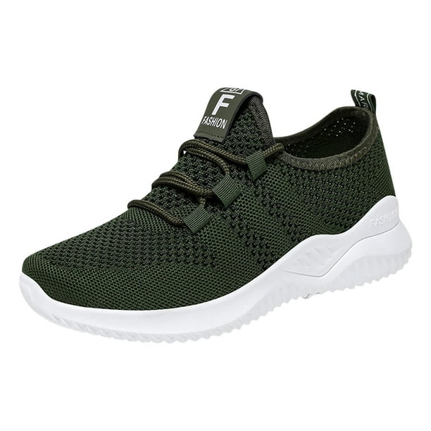 Zapatillas deportivas de malla transpirables para mujer, informales, con cordones, cómodas, deportivas, a la moda para estudiantes