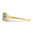 thumbnail image 3 of 10K Yellow Gold Ring Band with Stones (12) December Swiss Blue Topaz Marquise, 3 of 5