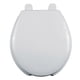 thumbnail image 1 of asiento para baño antibacterial y bisagras ajustables redondo blanco plástico, 1 of 5