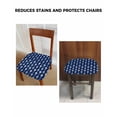 thumbnail image 6 of Starfish Navy Chair Seat Covers for Dining Room Stretch Chair Seat Covers Set of 1, Blue Coastal Ocean Summer Sea Beach Chair Seat Protector Cushion Slipcovers for Kitchen Restaurant Office, 6 of 6
