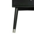 thumbnail image 4 of Safavieh Lyla 2-Drawer Mid-Century Retro Night Stand, Black/Silver, 4 of 7
