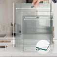 thumbnail image 4 of Tabla de cortar Kitchenville de vidrio templado de 40 x 30 cm, diseño transparente, 4 of 7