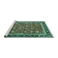 thumbnail image 2 of Ahgly Company Machine Washable Indoor Round Persian Turquoise Blue Traditional Area Rugs, 8' Round, 2 of 4