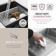thumbnail image 4 of Stylish 15 3/8" x 9 1/4" Stainless Steel Over the Sink Colander A-04, 4 of 7