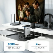 Dock Station 140W charge USB Dock with 8K HDMI/DisplayPort, RJ45, 10Gbps USB, SD/TF for M1/M2/M3&Win