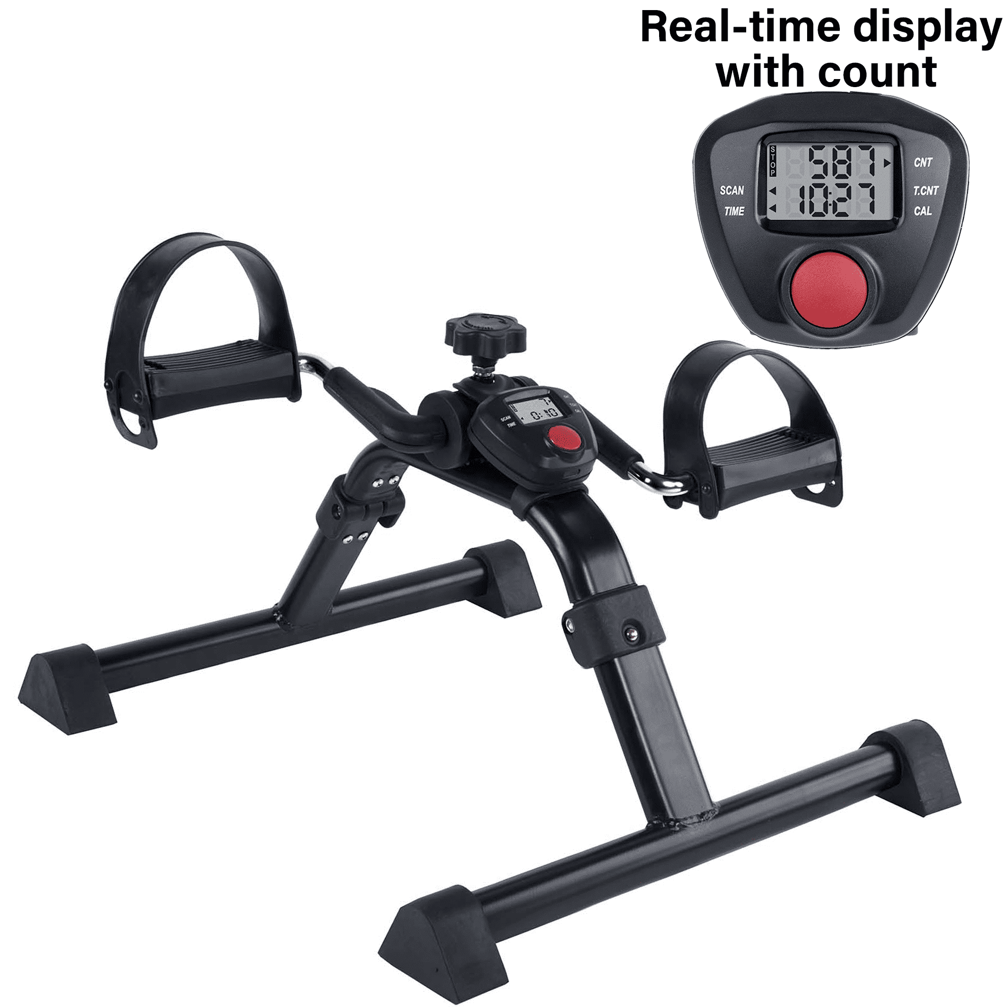 Vaunn Medical Folding Pedal Exerciser for Legs and Arms Workout