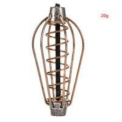 stanreset Fishing Feeder Lure Bait Cage Portable Spray Paint Spring Fishing Feeder Metal Spring Basket Fishing Tackle Accessory, 20g