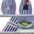thumbnail image 3 of Bolsa de playa de lona impermeable de gran tamaño a rayas de 1 pieza, adecuada para viajes, bolsa grande para piscina para viajar por todo el mundo, 3 of 5