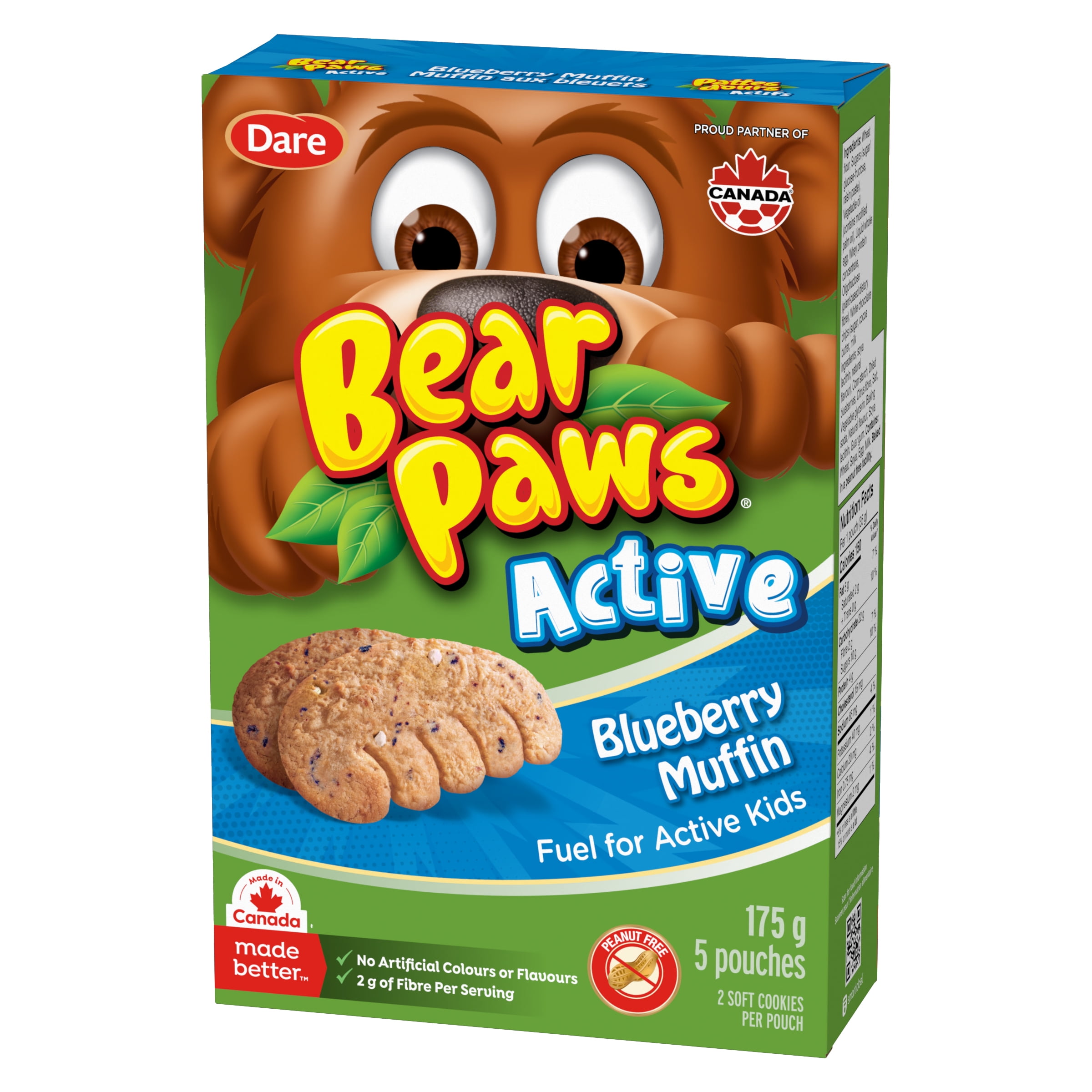 Bear Paws Active Blueberry Muffin 175g, Bear Paws Active Blueberry Muffin 175g