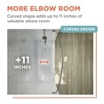 thumbnail image 4 of Zenna Home 44" to 72" Rustproof Metal Curved Shower Rod, Nickel, 4 of 6