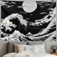 thumbnail image 2 of Nawypu Black and White Tapestry, Great Wave Sun Tapestry Wall Hanging,Mountain Tapestry for Bedroom Dorm Decor, 2 of 6