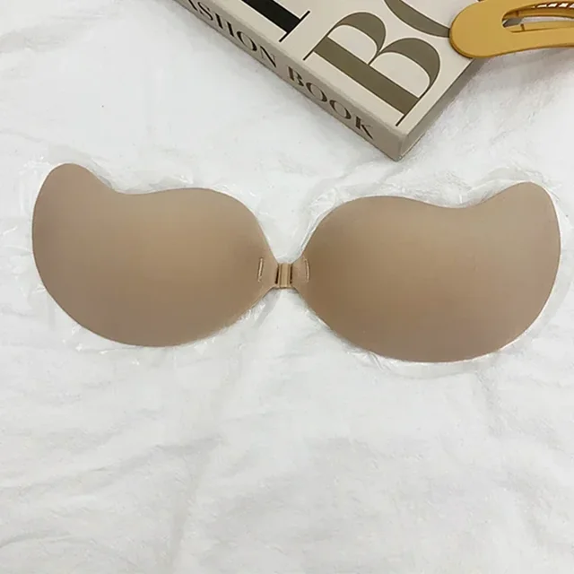 Sujetador Invisible sin tirantes adhesivo para mujer, sujetadores push-up sin tirantes, lencería sin costuras, cubiertas para pezones de silicona, Bra