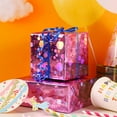 thumbnail image 4 of EP Birthday Holographic Wrapping Paper - Mini Roll - Blue Star/Green Sripe/Pink Dot for Gift Wrap, Art Craft - 17 x 120 inches - 3 Rolls (42.5 sq.ft.ttl.), 4 of 14