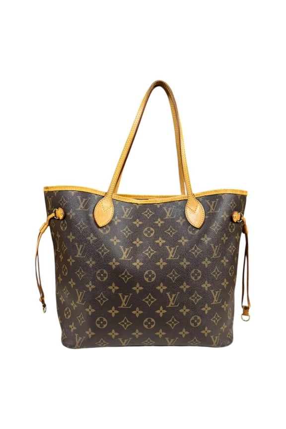 Pre-Owned Louis Vuitton Neverfull MM Monogram Tote Bag, Canvas M40156 Brown, Women's LOUIS...