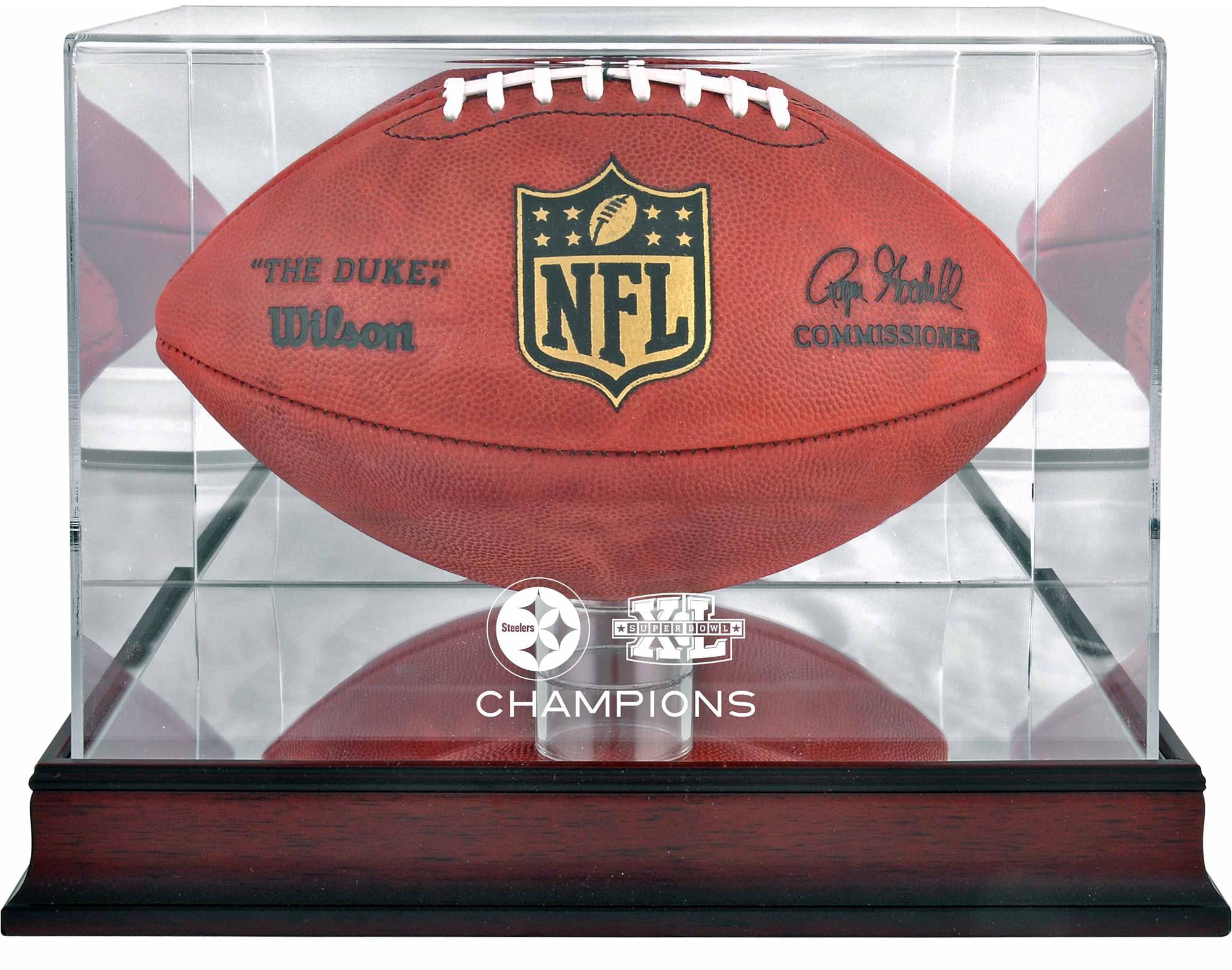 PACKERS SUPER BOWL XLV FULL SIZE FOOTBALL DISPLAY CASE 