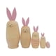 thumbnail image 2 of Muñecos rusos de conejo anidados, juguetes de dibujos animados, lindos animales de conejo hechos a mano, juguetes apilables, regalos de Pascua para niños, 2 of 8