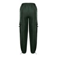 thumbnail image 6 of UVEASISHA Wide Leg Cargo Pants for Women Drawstring Elastic Waisted Parachute Pants Trendy Casual Track Pants Street Trousers Ofertas Flash Green M, 6 of 7