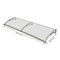 thumbnail image 2 of Front Door Arch Rainshed, Awning Window Door Awning Canopy 78.7x23.6in Entry Door Overhang Aluminum Alloy Awning Outdoor Window Awning Door Canopy, Window Awning Exterior,Sun UV, Rain Snow Protection, 2 of 10