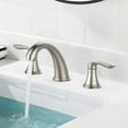 thumbnail image 2 of Bathroom Sink Faucet, 8 inch 3 Hole 2 Handle Widespread Faucet with Stainless Steel Pop Up Drain and Hose, 2 of 6