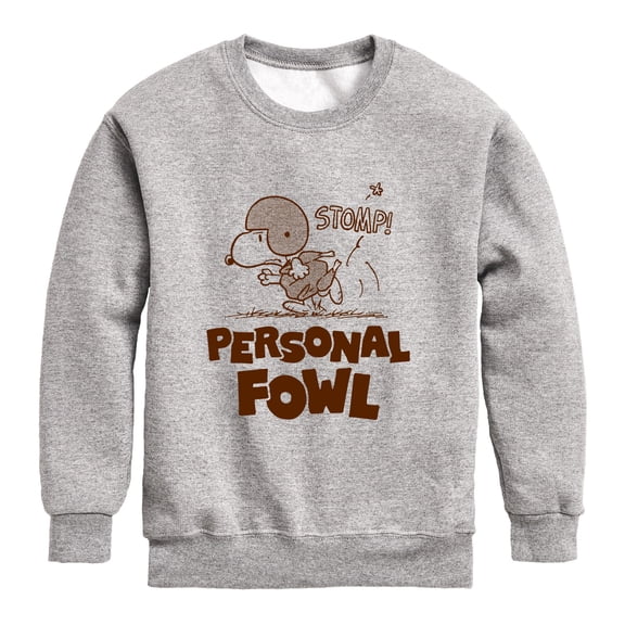 Peanuts - Personal Fowl Graphic Long Sleeve Fleece Sweatshirt