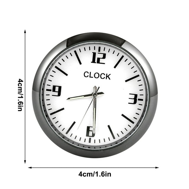 4Inch Dashboard Fluorescent Clock - Mini Car Sticked To Watch Car Truck Dashboard and Vent Mini Car Clock