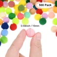 thumbnail image 3 of Uxcell Paquete de 500 Pompones para Manualidades, 0.59" (15mm) Serie de Colores Mixtos de Poliéster Suaves y Esponjosos, 3 of 7