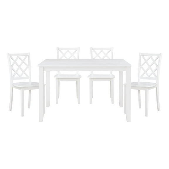 Lexicon Astoria 5-Piece Wood Dining Set in White