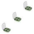 thumbnail image 3 of Transemion Impact-Resistant Pill Case Lightweight And Anti-Corrosion For Travel Sealing Green-4 Slots 3Set, 3 of 6