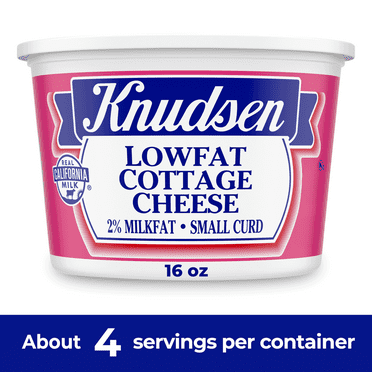 Knudsen Lowfat Small Curd Cottage Cheese with 2% Milkfat, 16 oz Tub