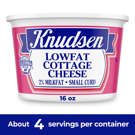 Knudsen Lowfat Small Curd Cottage Cheese with 2% Milkfat, 16 oz Tub