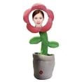 thumbnail image 3 of Custom Dancing Talking Sunflower With Face,Personalized Singing And Dancing Flower,Fun Novelty Gifts Plush Electronic Toys Interactive Stuffed Animals Pink - 36X15CM, 3 of 7
