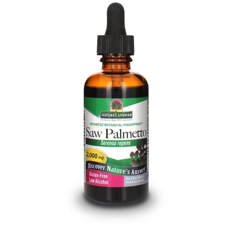 Natures Answer Saw Palmetto Berries with Organic Low Alcohol, 2 Fl Oz