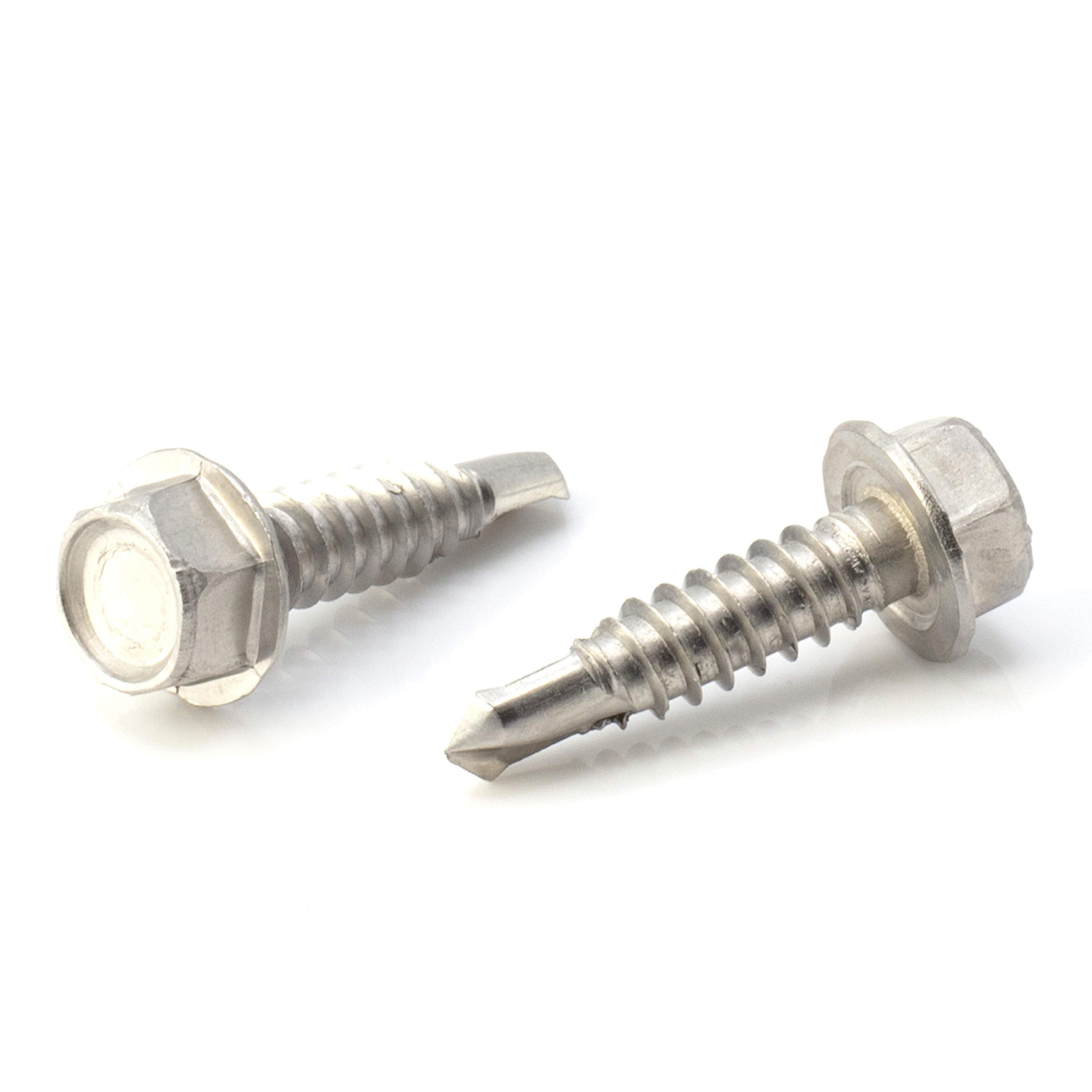 THE CIMPLE CO 100pc Stainless Steel Self Drilling Tapping Screws 14 x 1 THE CIMPLE CO 100pc Stainless Steel Self Drilling Tapping Screws 14 x 1