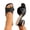 Black, variant on Lovskoo Womens Plus Size Chunky Heel Slides Square Open Toe Wide Width Solid Color High Heel Mules Indoor Outdoor Casual Sandals