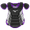 Black-Purple, variant on Mizuno Samurai Baseball Chest Protector 16"