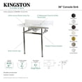 thumbnail image 2 of Kingston Brass KVPB36MB6 Templeton 36" Oval Marble Wall Mounted Bathroom Console - Carrara, 2 of 6